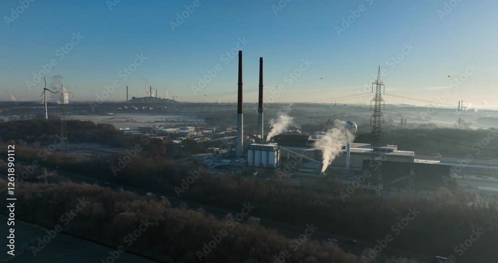 Glass recycling factory, waste glass into new usable resources. Germany, ruhr area. Glass recycling factory, waste glass into new usable resources. Germany, ruhr area.