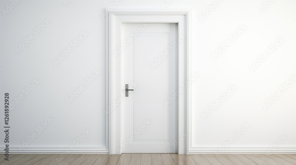 Fototapeta premium sleek white door frame