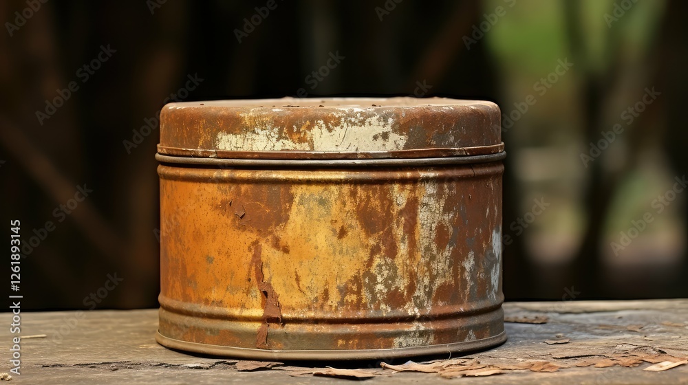 Naklejka premium tin metal lid