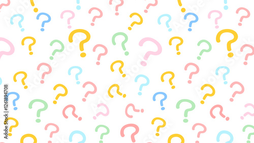 Seamless background illustration with question marks.
