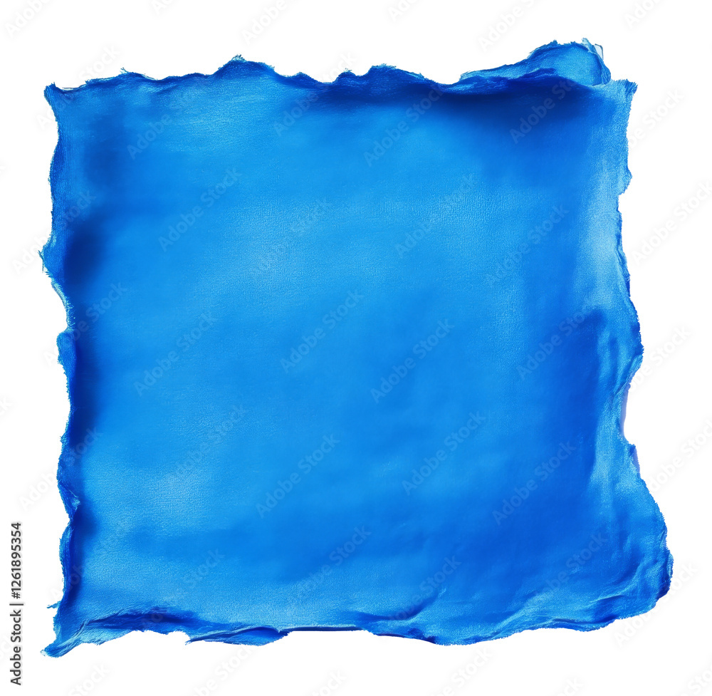Obraz premium Abstract blue textured paper with torn edges, minimalist art concept