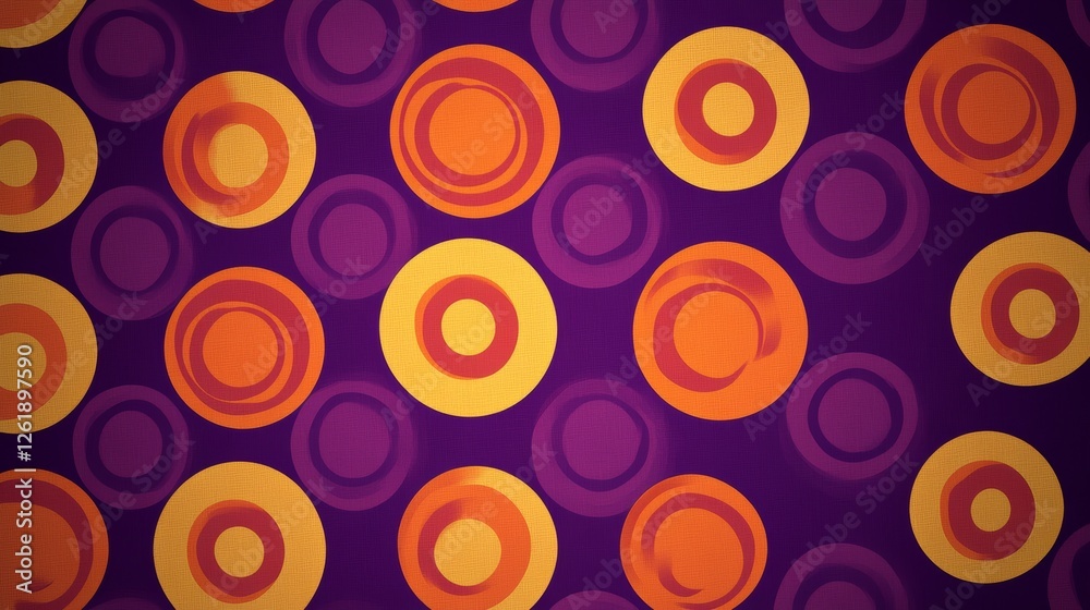 Colorful Circles on Purple Canvas Colorful Circles on Purple Canvas