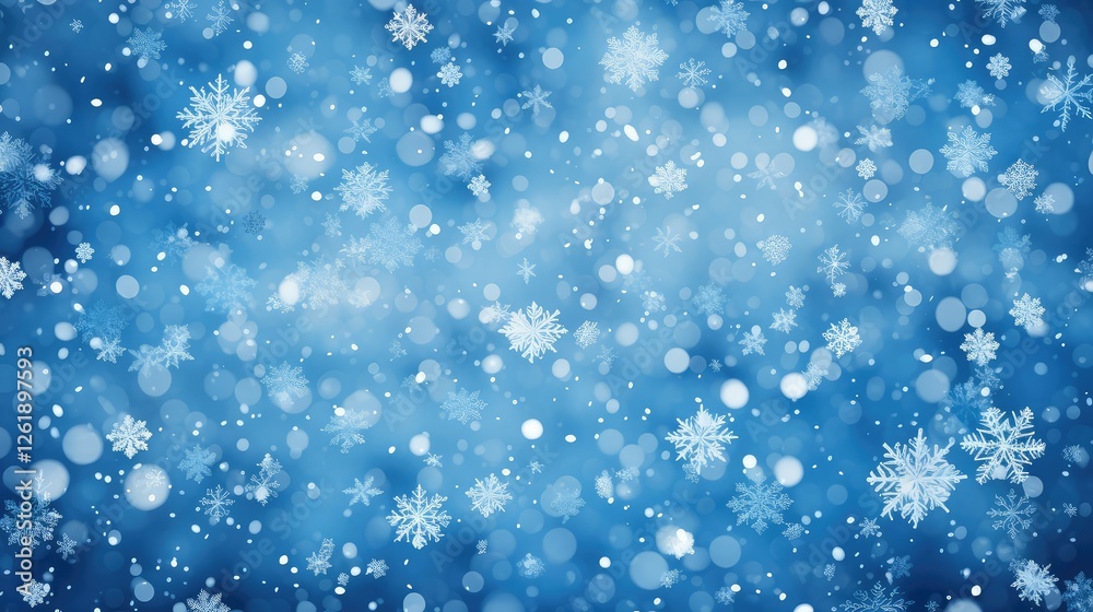Fototapeta premium snowy blue snowflake swirl