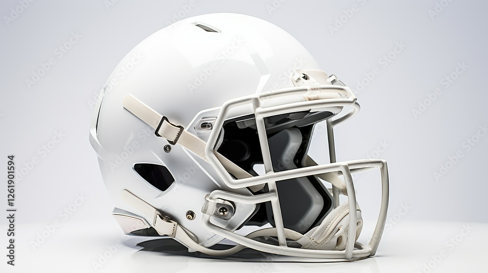 Fototapeta premium light football helmet white background