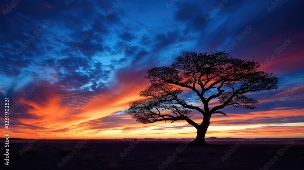 Fototapeta premium contrast sunset blue
