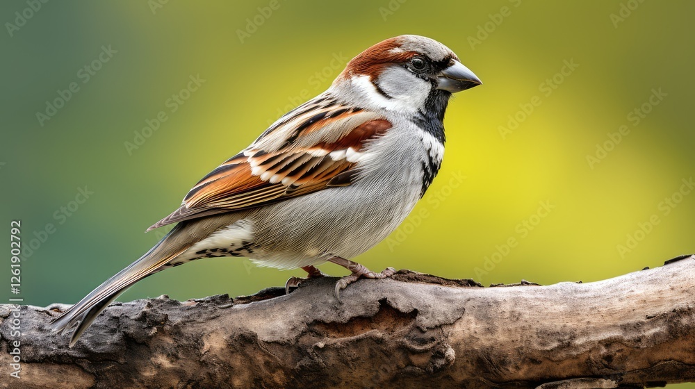 Naklejka premium branch house sparrow