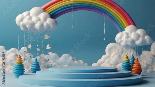 3d cloud kid children display