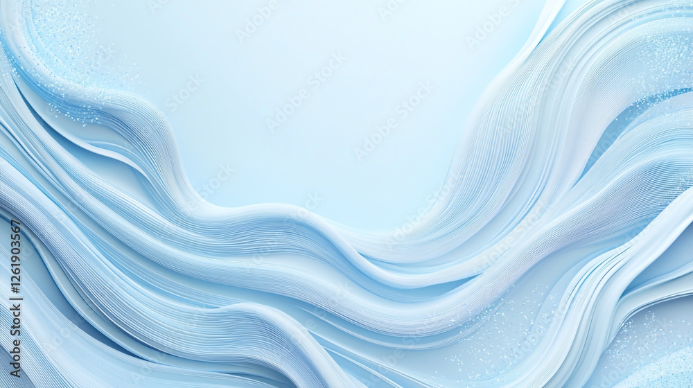 Fototapeta premium Abstract blue wave on a white background A blue wave with a dark blue background