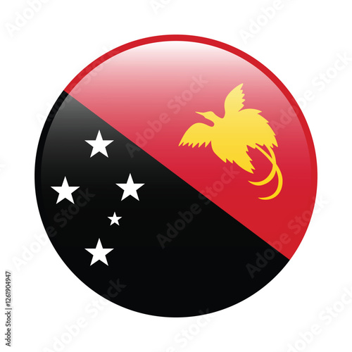 Free Download Papua New Guinea circle flag logo icon digital vector illustration - GFXLoad