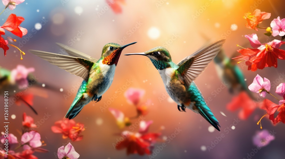 Fototapeta premium feeder birds spring