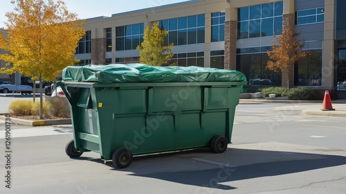 recycling green dumpster