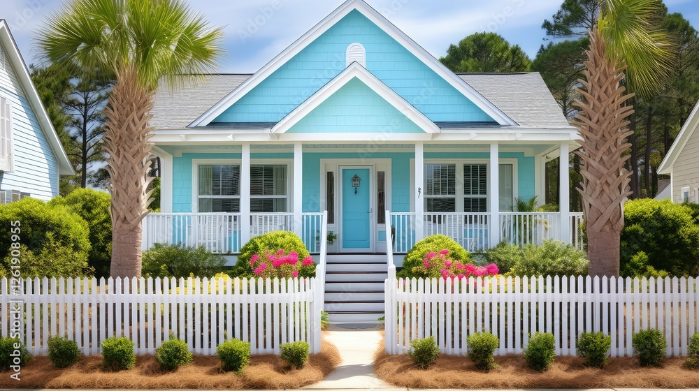 Fototapeta premium turquoise myrtle beach house