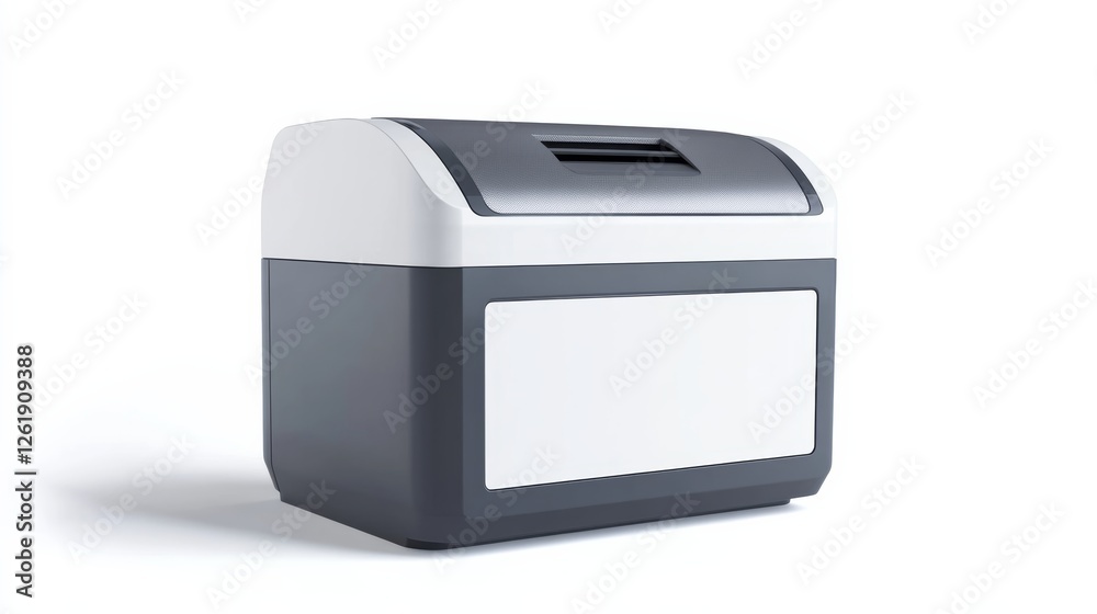 A compact shredder with a modern design, ideal for small offices, isolated on a seamless white background, A compact shredder with a modern design, ideal for small offices, isolated on a seamless white background,