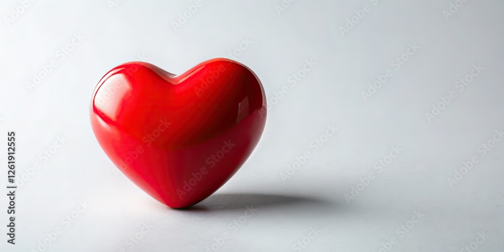 A simple, minimalist shot: a single red heart against a pristine white background, pure love. A simple, minimalist shot: a single red heart against a pristine white background, pure love.