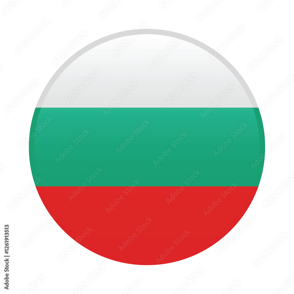 Bulgaria circle flag logo icon digital vector illustration Bulgaria circle flag logo icon digital vector illustration
