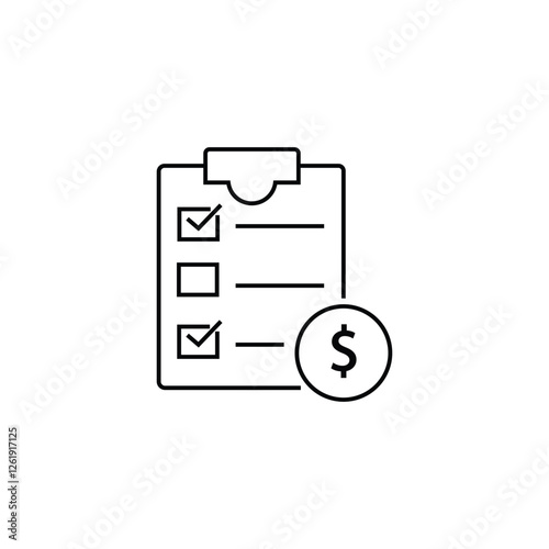 price list icon from collection for mobile concept and web apps icon. Transparent outline, thin line price list icon for website design and mobile, app development.