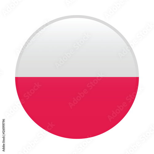 Free Download Poland circle flag logo icon digital vector illustration - GFXLoad