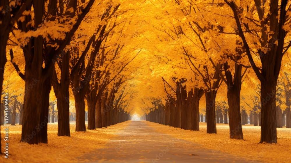Fototapeta premium carpet fall background road