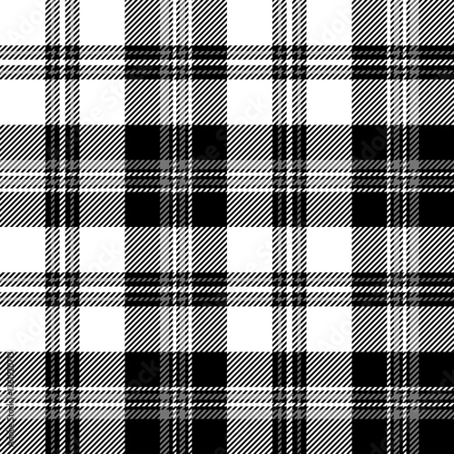 plaid tartan seamless repeat pattern. This is a black gray white checkered plaid vector illustration. Design for decorative,wallpaper,shirts,clothing,tablecloths,wrapping,textile,fabric,texture