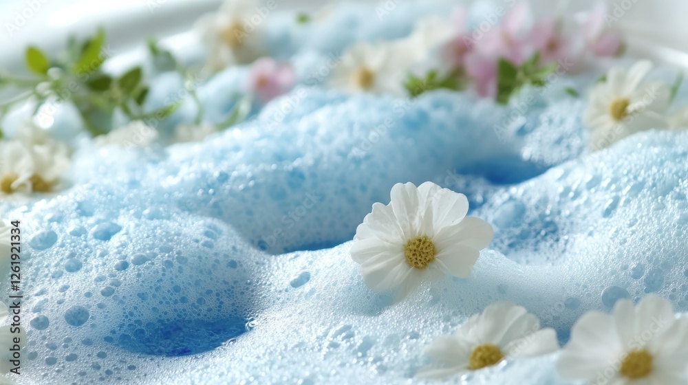 Foam Bath Bliss with Herbal Ingredients and Floral Accents Foam Bath Bliss with Herbal Ingredients and Floral Accents