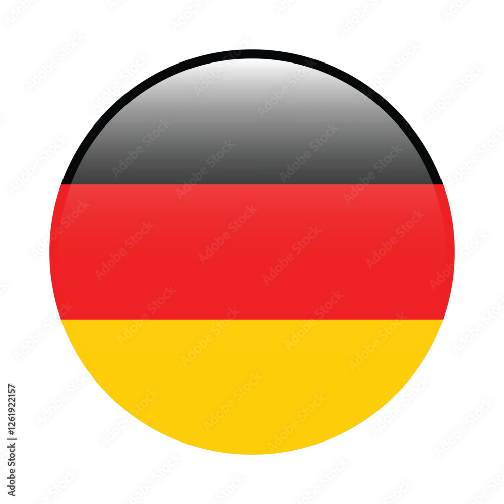 Germany circle flag logo icon digital vector illustration Germany circle flag logo icon digital vector illustration