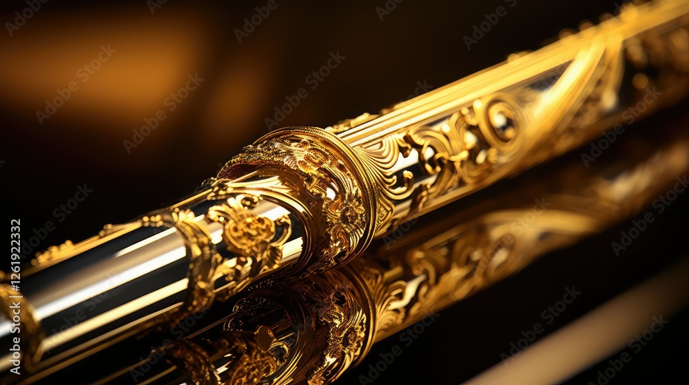 Naklejka premium close gold rod