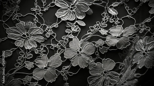 delicate black and white textures