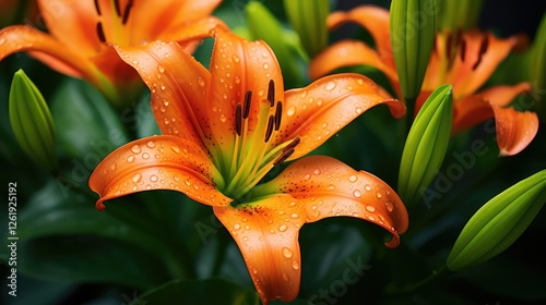 Fototapeta Naklejka Na Ścianę i Meble -  bloom orange flowers