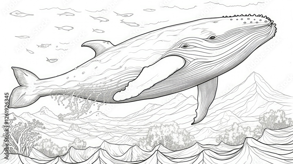 Fototapeta premium patterns coloring book ocean