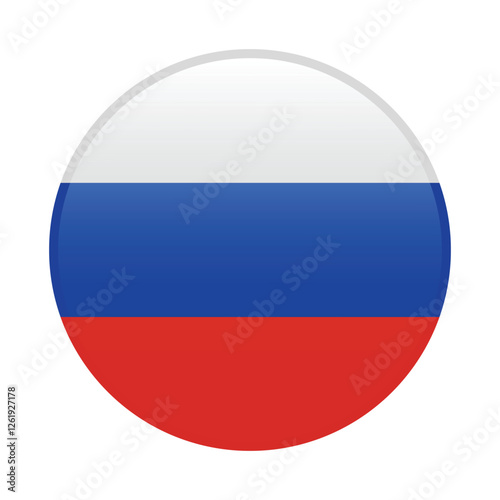 Russia circle flag logo icon digital vector illustration Free Download Russia circle flag logo icon digital vector illustration - GFXLoad