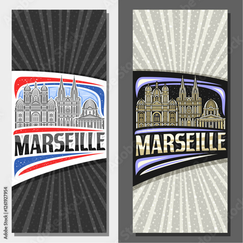 Vector vertical layouts for Marseille
