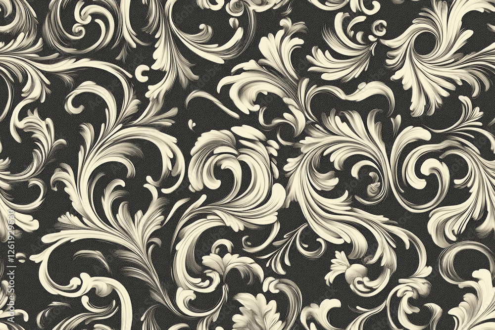 Ornate lines and swirls in the baroque style, creating a luxurious and refined pattern, textures, patterns Ornate lines and swirls in the baroque style, creating a luxurious and refined pattern, textures, patterns