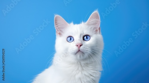 eyes cat blue background