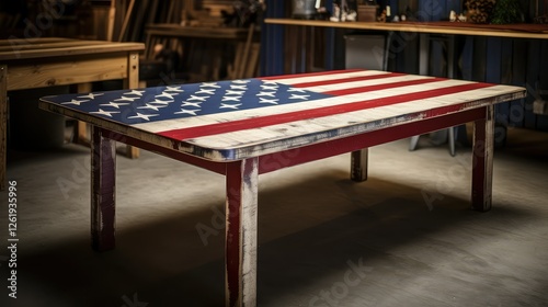 americana us flag table photo