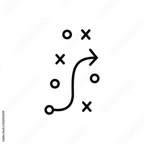 Strategy planning icon. vector graphics