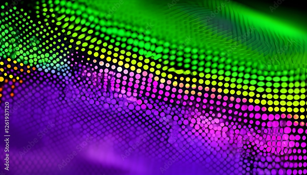 Fototapeta premium striking multicolored dot matrix that creates an abstract background, blending vibrant hues in a seamless pattern