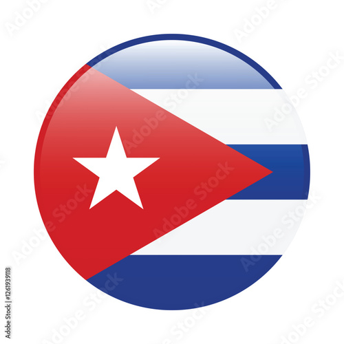 Cuba circle flag logo icon digital vector illustration Free Download Cuba circle flag logo icon digital vector illustration - GFXLoad