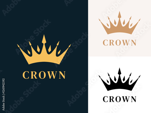 Creative Crown logo design vector. Crown logo design vector template