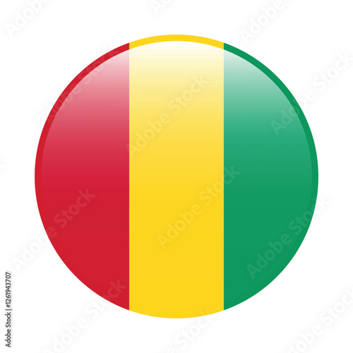 Free Download Guinea circle flag logo icon digital vector illustration - GFXLoad