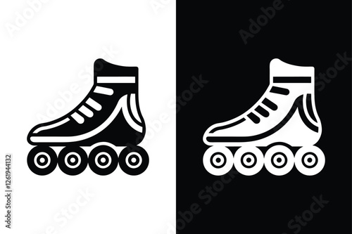 Stylish Roller Skates Pixel-Perfect Icons