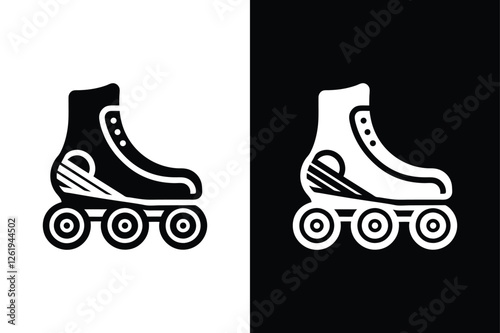 Sleek Roller Skates Silhouette Vector Designs