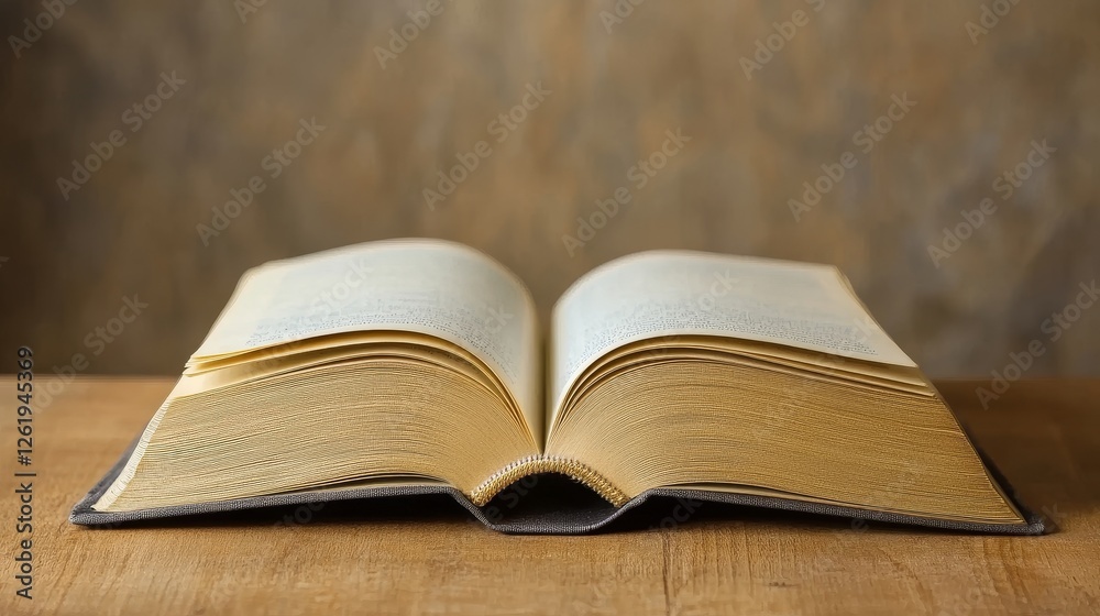 Open book, hardback books on wooden table. Back to school. Copy space Open book, hardback books on wooden table. Back to school. Copy space