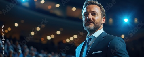 Inspirational leadership event highlights from the business conference auditorium