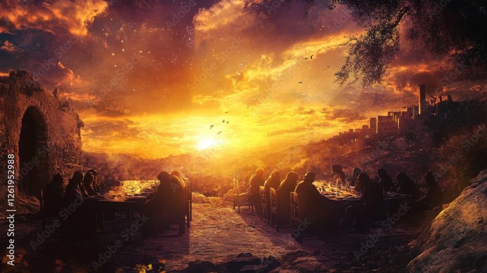 Obraz premium Passover begin at sundown 