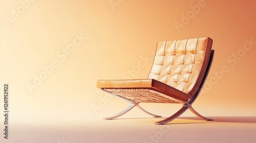 Modern Leather Chair in Studio Setting photo