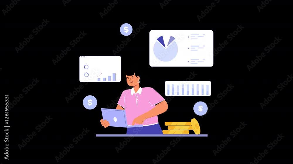 Illustrate sales success with 2D flat characters tracking growth, closing deals, and celebrating achievements. Illustrate sales success with 2D flat characters tracking growth, closing deals, and celebrating achievements.