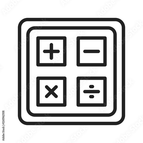 Math Symbols icon vector image. Suitable for mobile apps, web apps and print media.