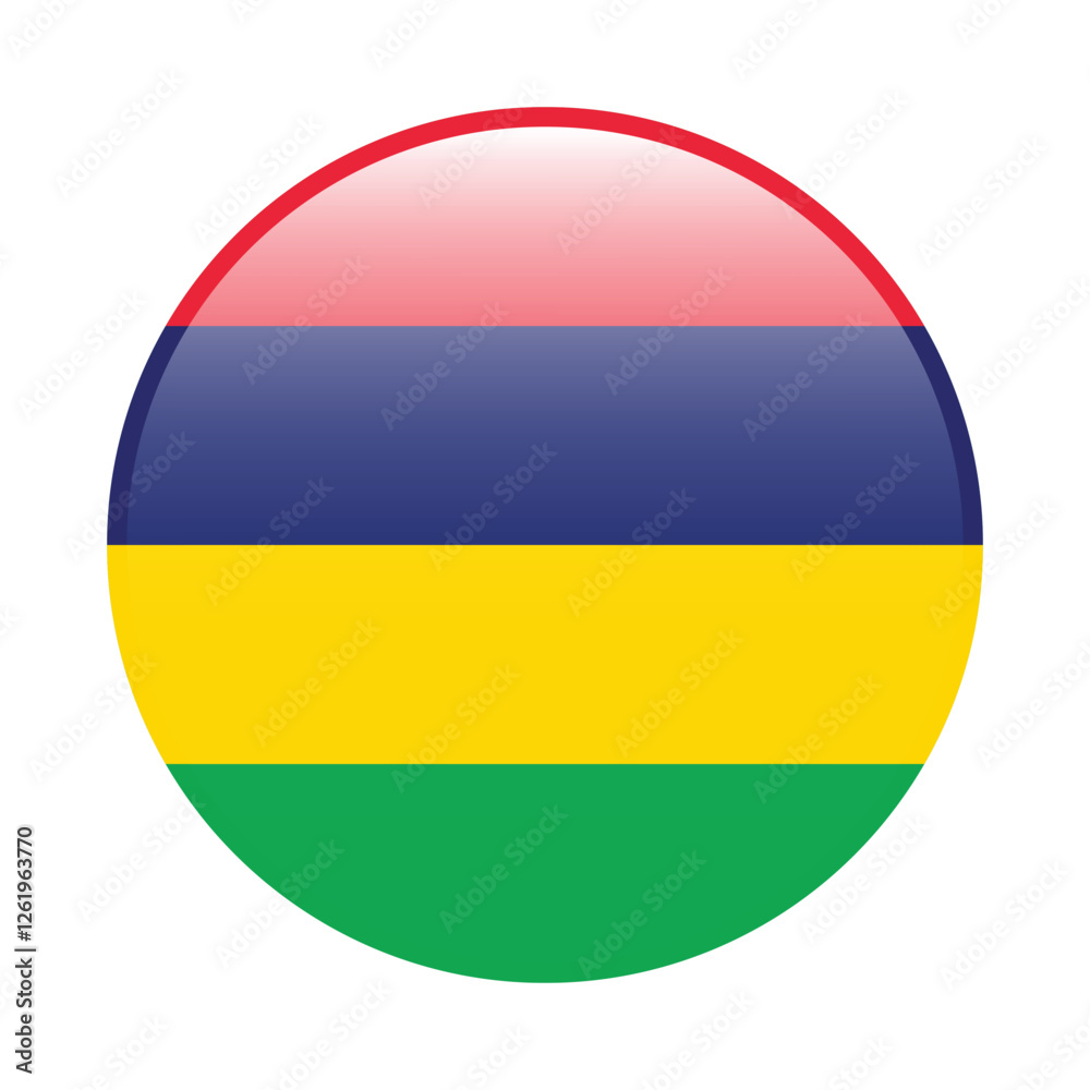 Mauritius flag circle icon vector illustration design Mauritius flag circle icon vector illustration design