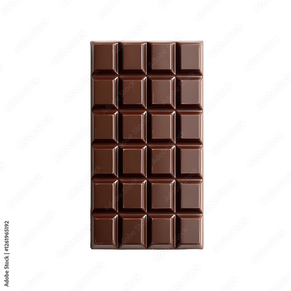 Dark chocolate bar, isolated on a transparent background Dark chocolate bar, isolated on a transparent background