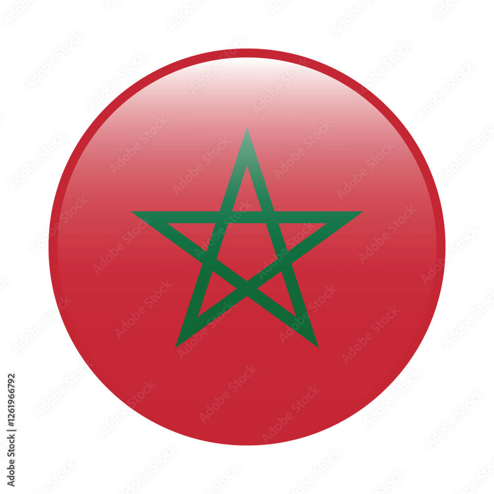 Morocco flag circle icon vector illustration Morocco flag circle icon vector illustration